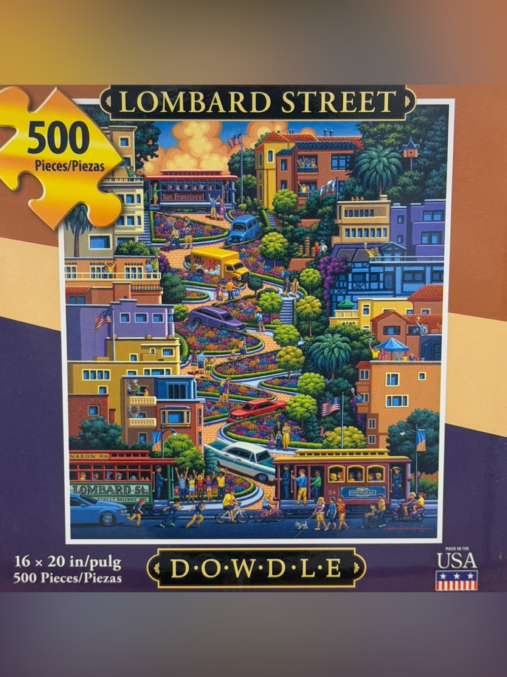 NWT NIB Dowdle Lombard Street 500Pcs Illustrated Map Puzzle Collect All 5!